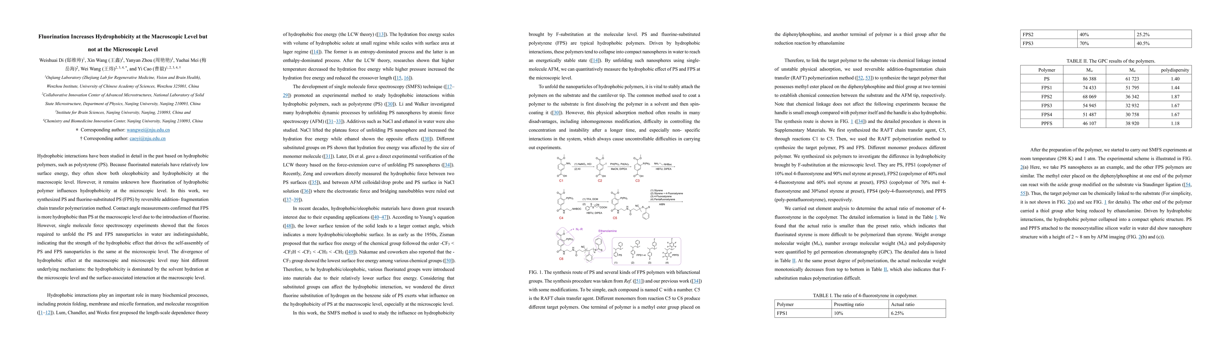 Thumbnail for Fluorination Increases Hydrophobicity at the Macroscopic Level but not
  at the Microscopic Level