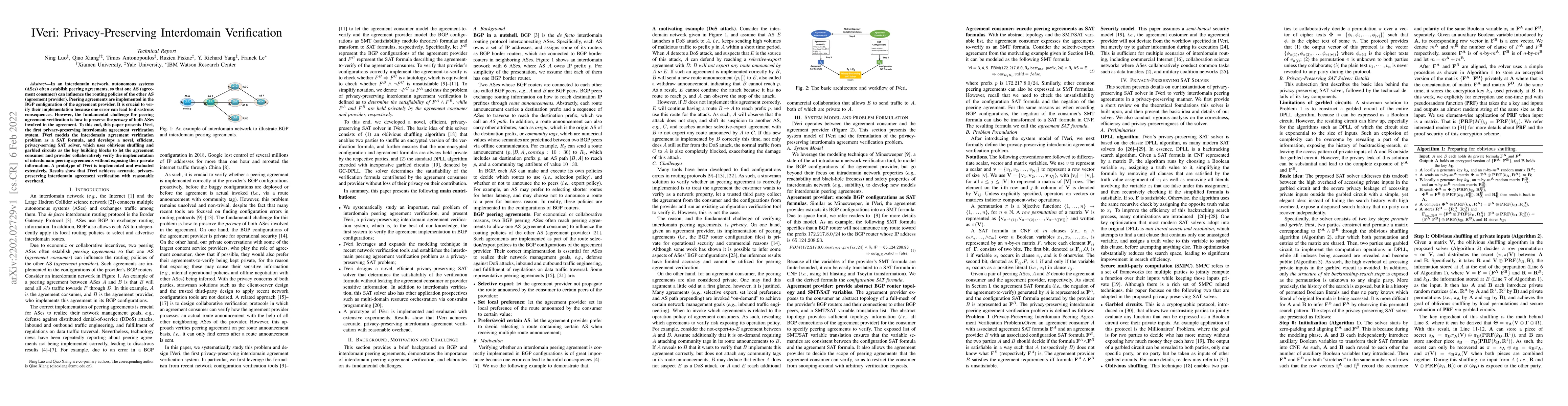 Thumbnail for IVeri: Privacy-Preserving Interdomain Verification