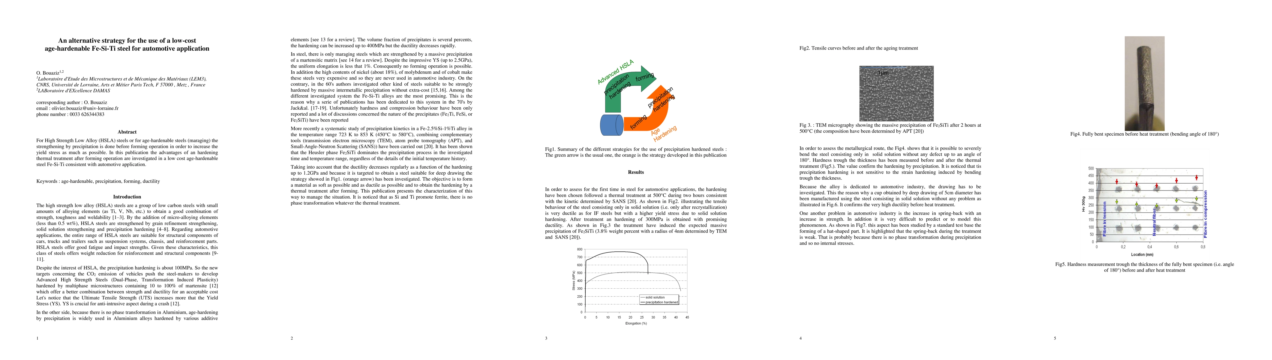 Thumbnail for An alternative strategy for the use of a low-cost age-hardenable
  Fe-Si-Ti steel for automotive application