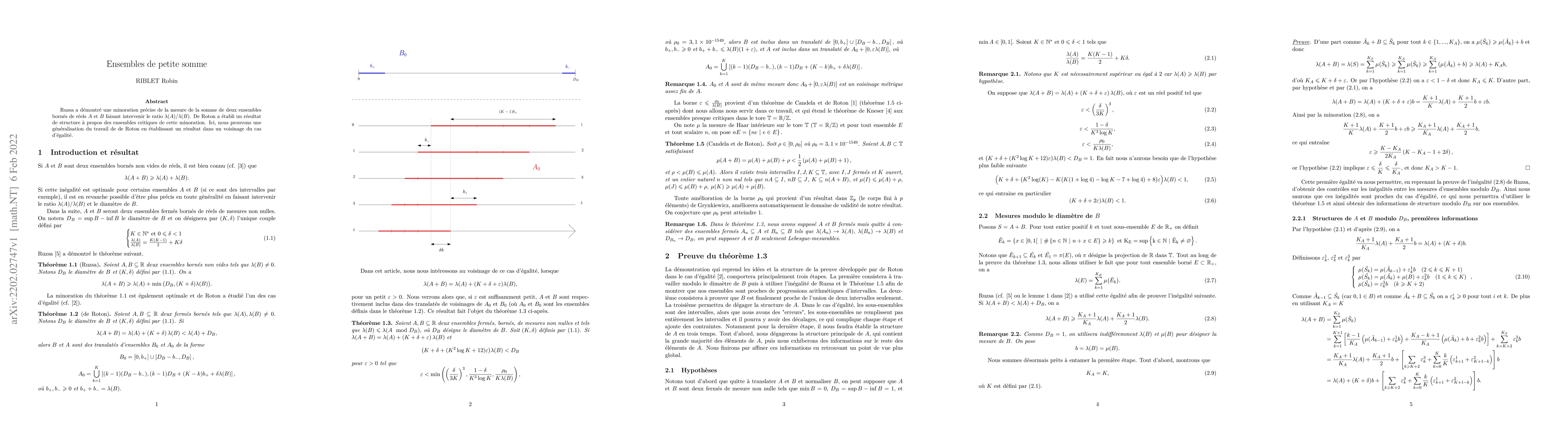 Thumbnail for Ensembles de petite somme, structure de sous-criticit\'e