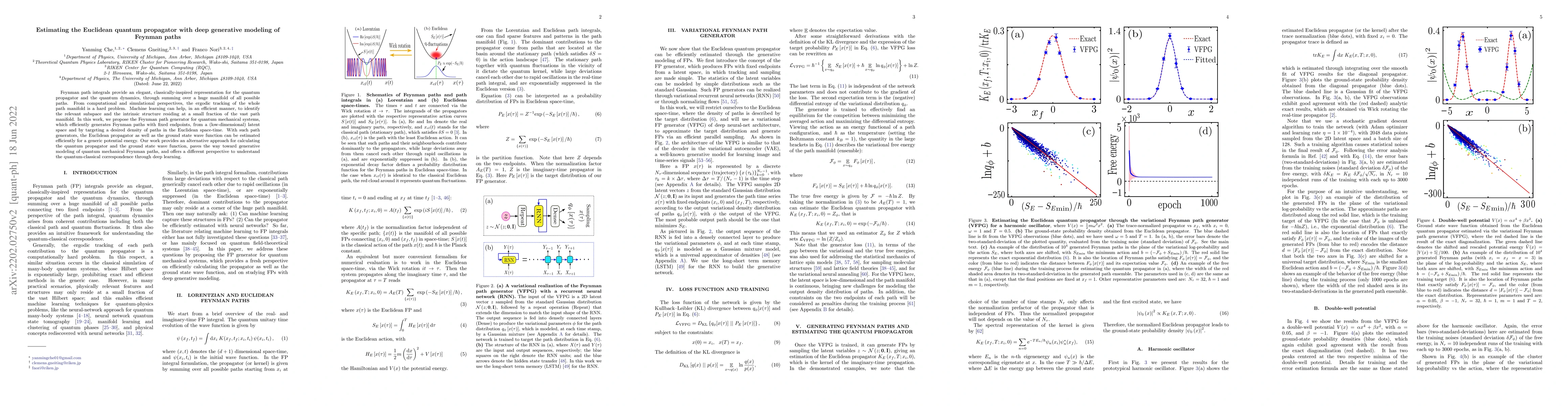 Thumbnail for Estimating the Euclidean quantum propagator with deep generative
  modeling of Feynman paths
