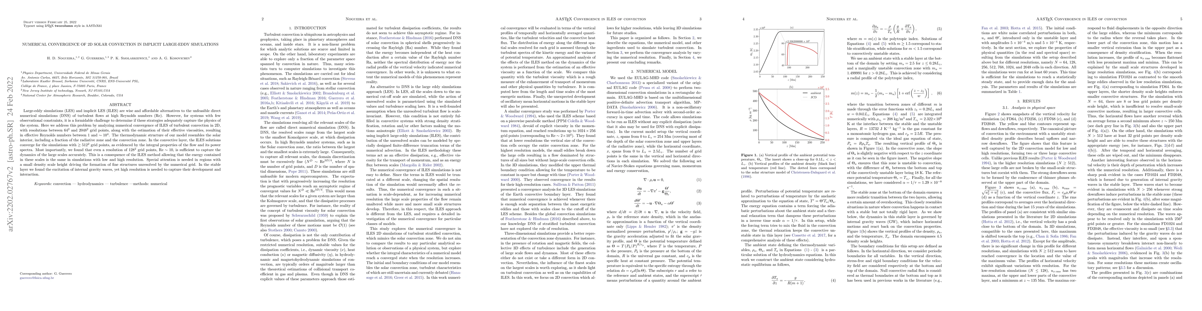 Thumbnail for Numerical convergence of 2D solar convection in implicit large-eddy
  simulations
