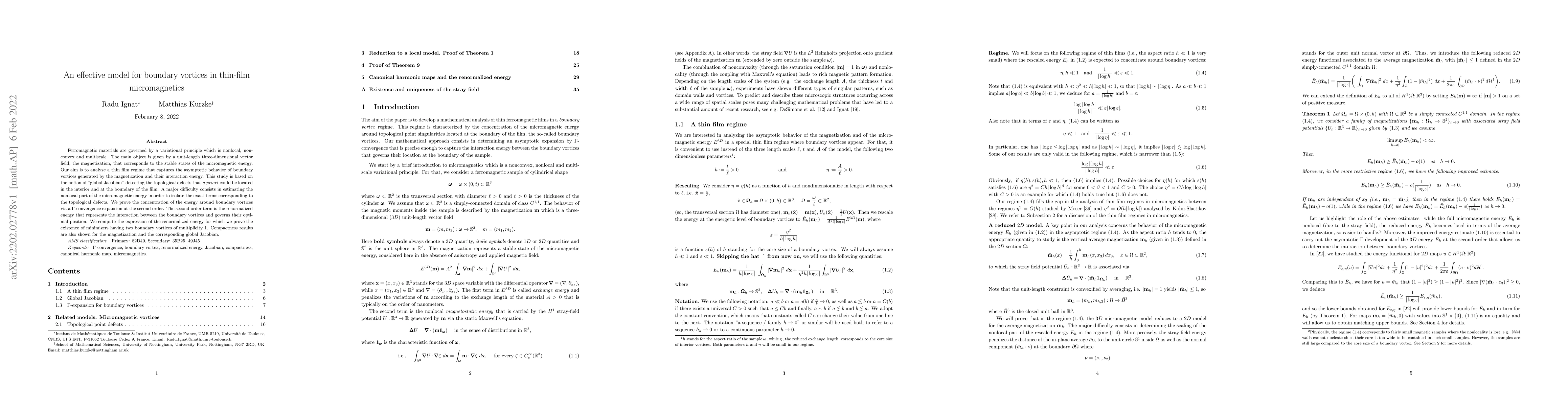 Thumbnail for An effective model for boundary vortices in thin-film micromagnetics