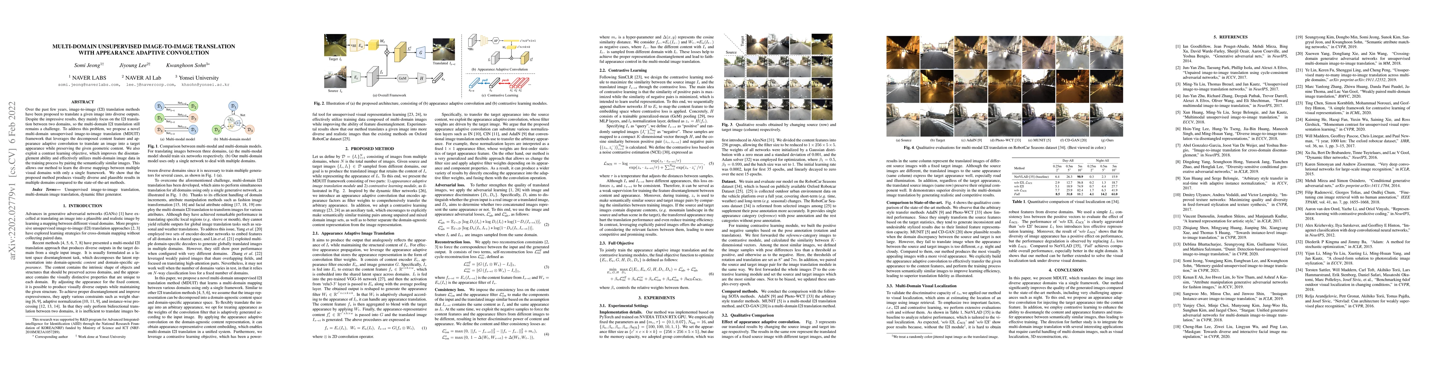 Thumbnail for Multi-domain Unsupervised Image-to-Image Translation with Appearance
  Adaptive Convolution