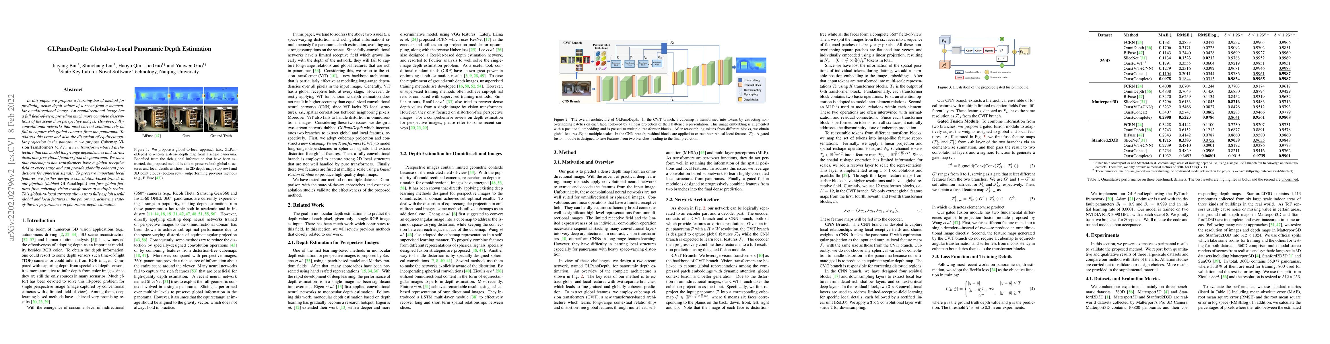 Thumbnail for GLPanoDepth: Global-to-Local Panoramic Depth Estimation