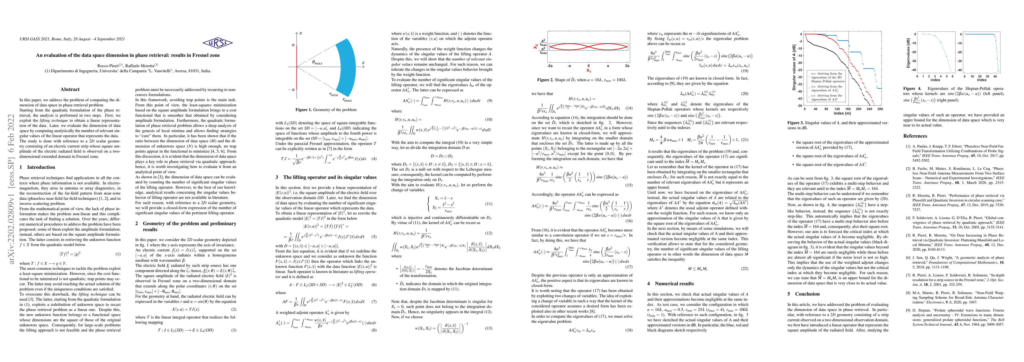 Thumbnail for An evaluation of the data space dimension in phase retrieval: results in
  Fresnel zone