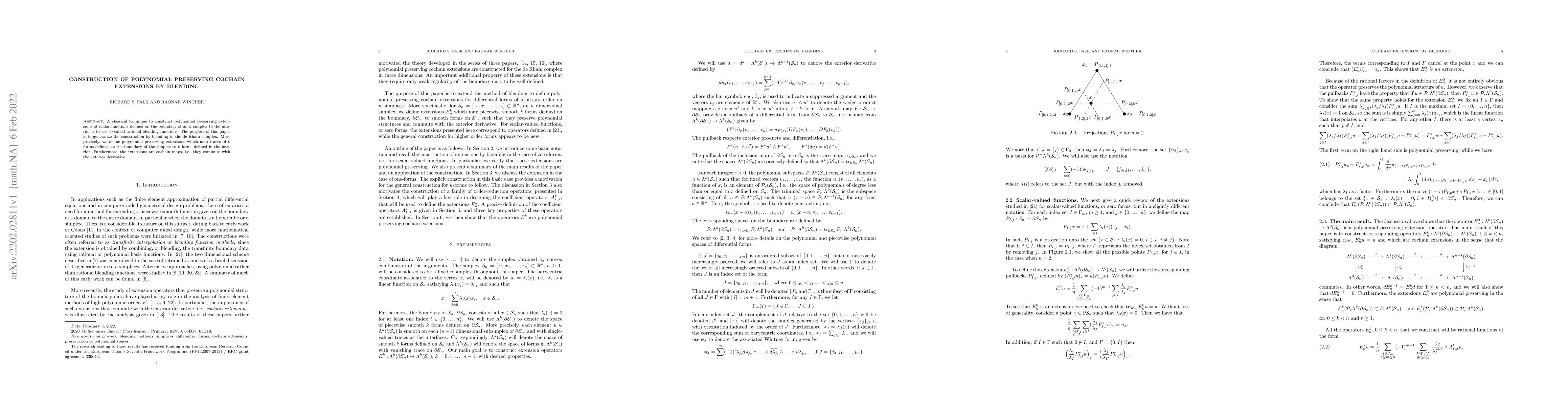 Thumbnail for Construction of polynomial preserving cochain extensions by blending