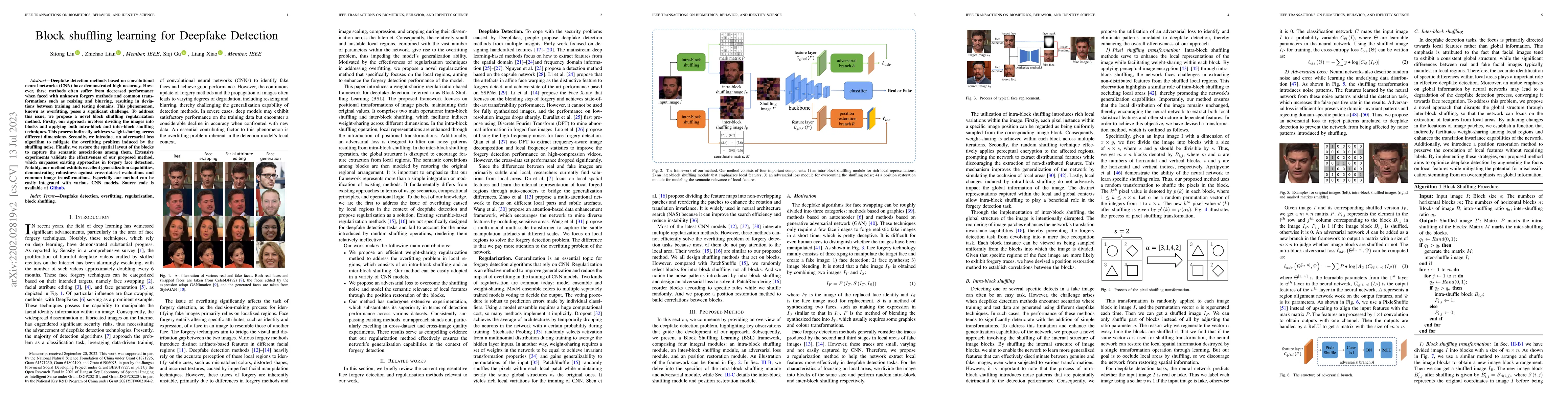 Thumbnail for Block shuffling learning for Deepfake Detection