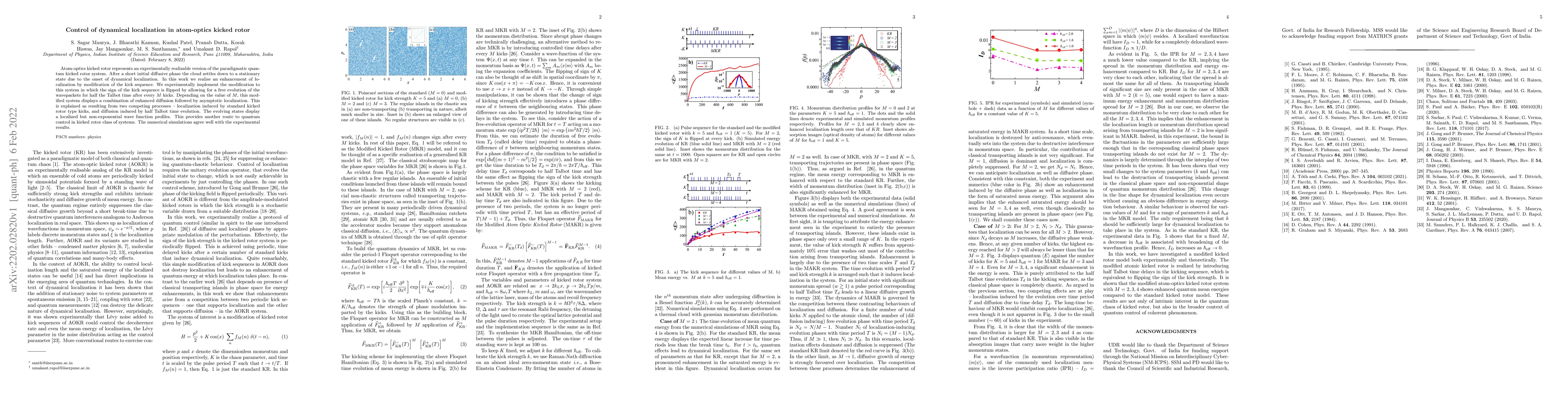 Thumbnail for Control of dynamical localization in atom-optics kicked rotor