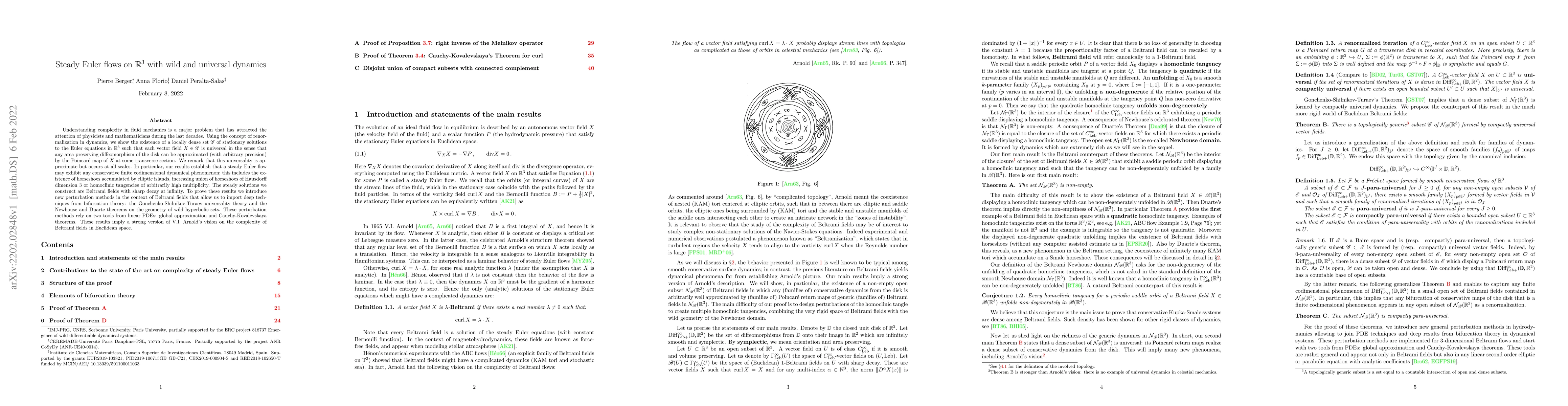 Thumbnail for Steady Euler flows on $\mathbb{R}^3$ with wild and universal dynamics