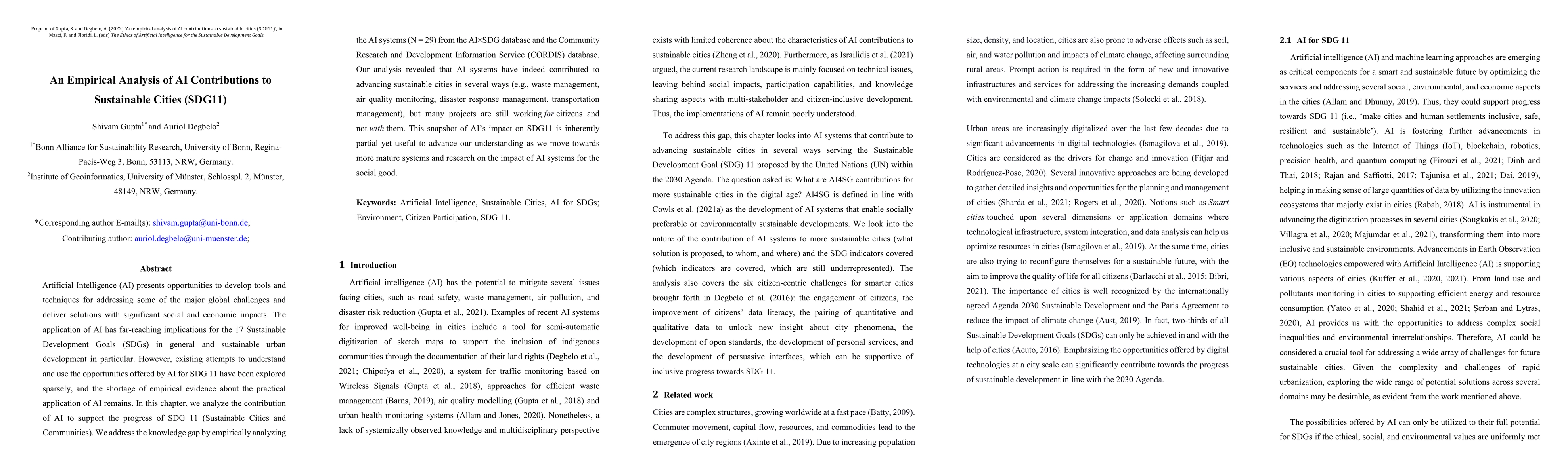 Thumbnail for An Empirical Analysis of AI Contributions to Sustainable Cities (SDG11)