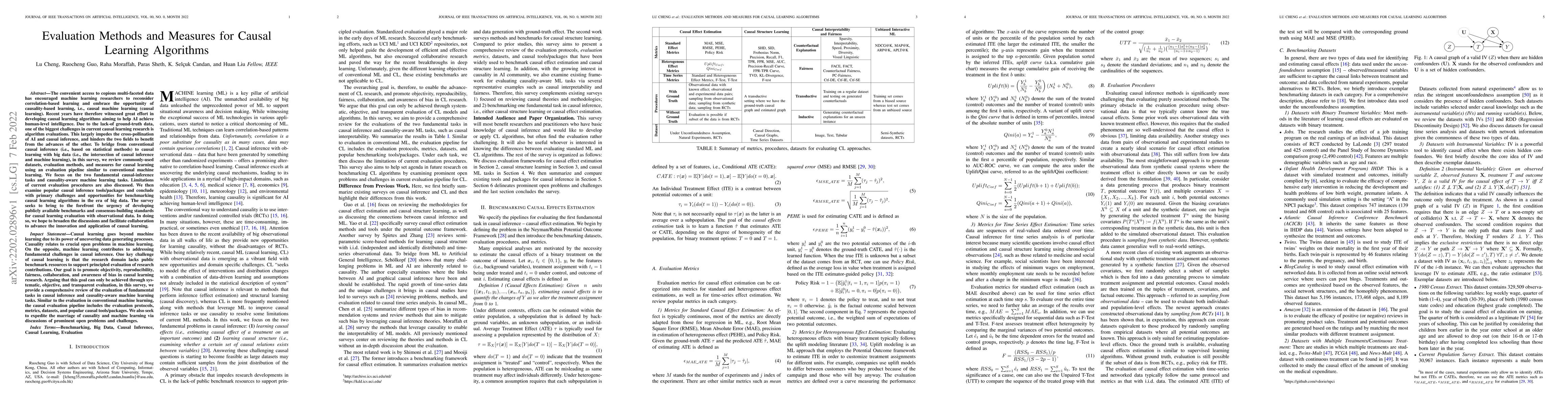 Thumbnail for Evaluation Methods and Measures for Causal Learning Algorithms