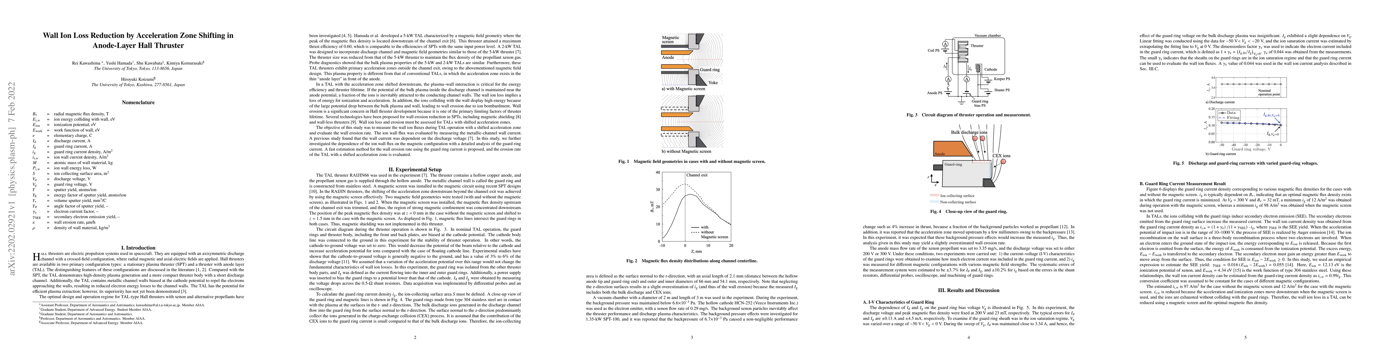 Thumbnail for Wall Ion Loss Reduction by Acceleration Zone Shifting in Anode-Layer
  Hall Thruster