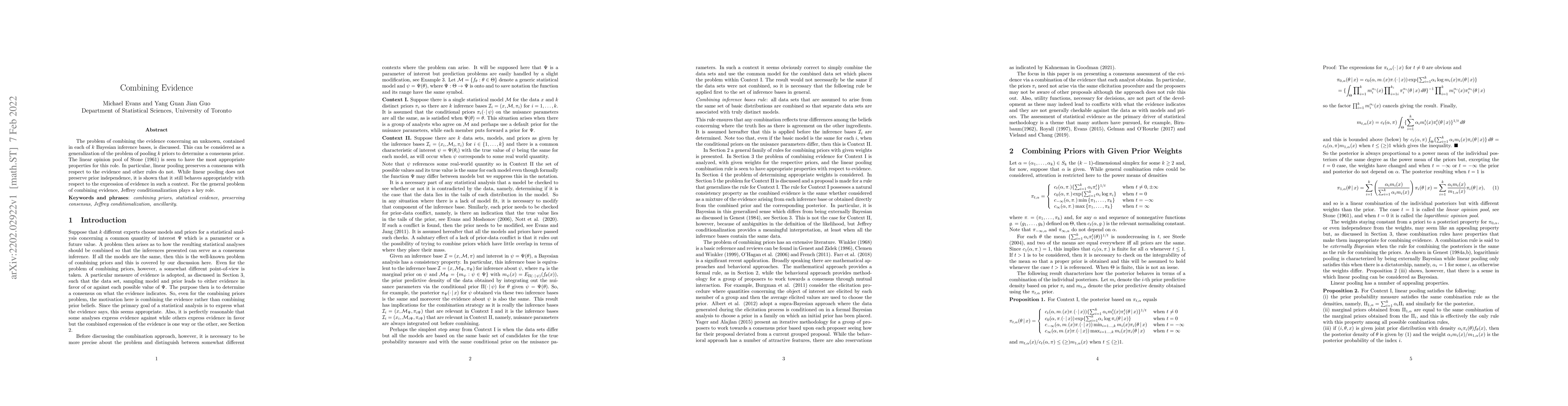 Thumbnail for Combining Evidence