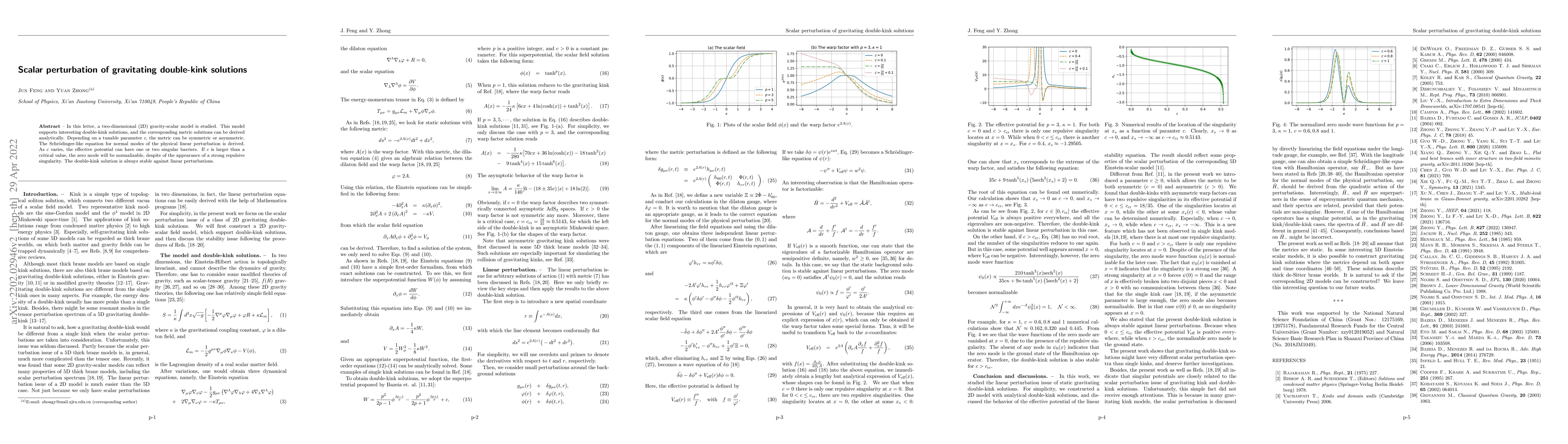 Thumbnail for Scalar perturbation of gravitating double-kink solutions