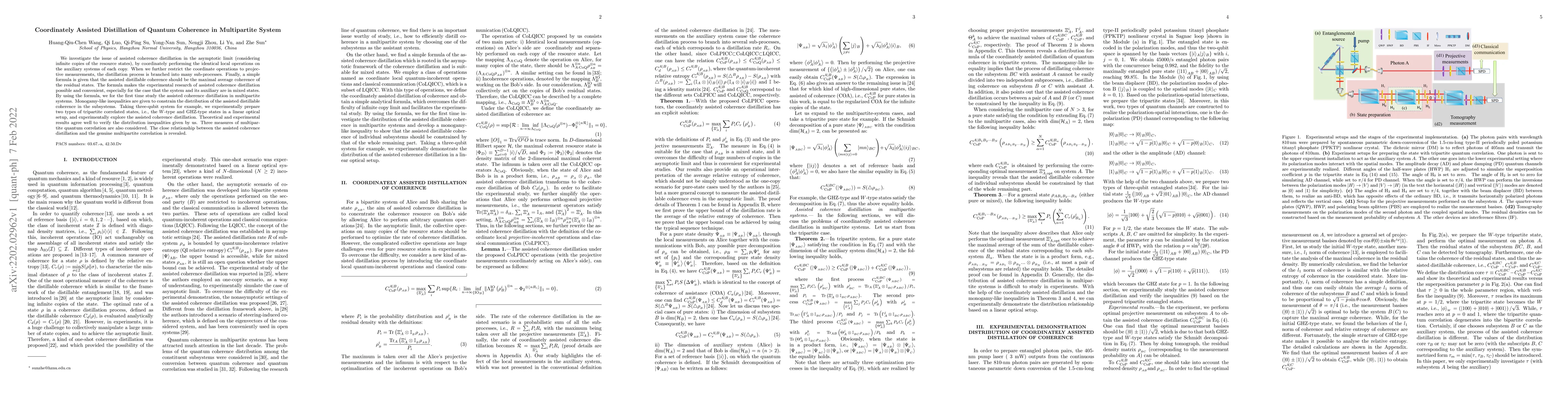 Thumbnail for Coordinately Assisted Distillation of Quantum Coherence in Multipartite
  System