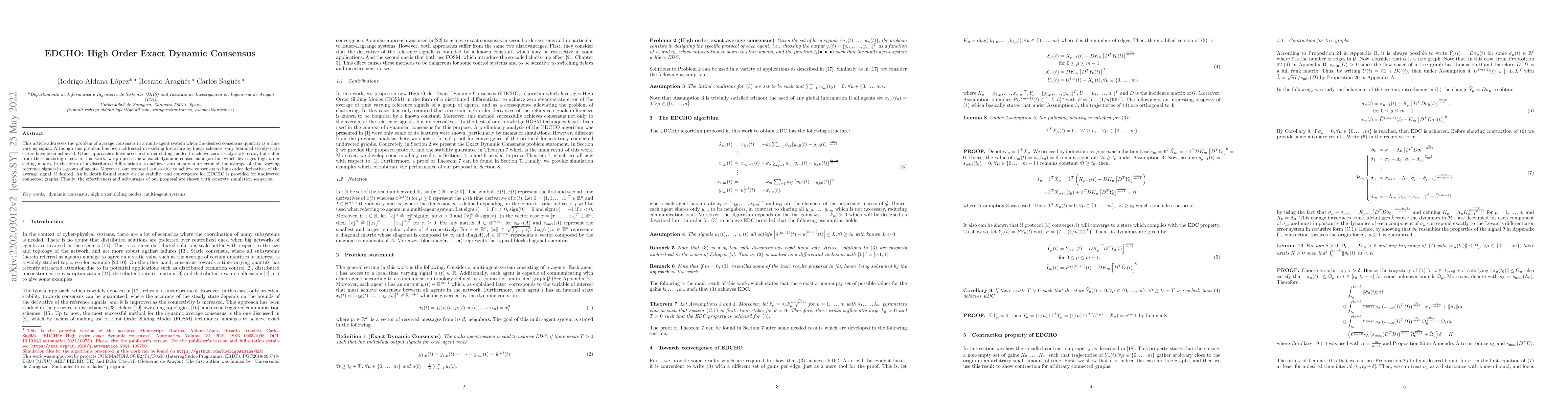 Thumbnail for EDCHO: High Order Exact Dynamic Consensus