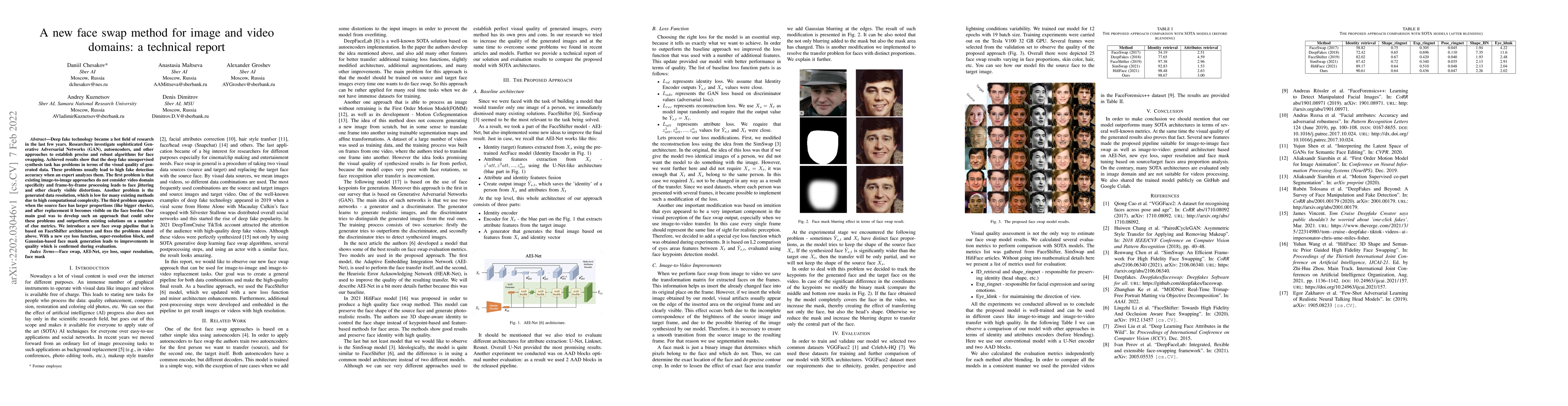 Thumbnail for A new face swap method for image and video domains: a technical report