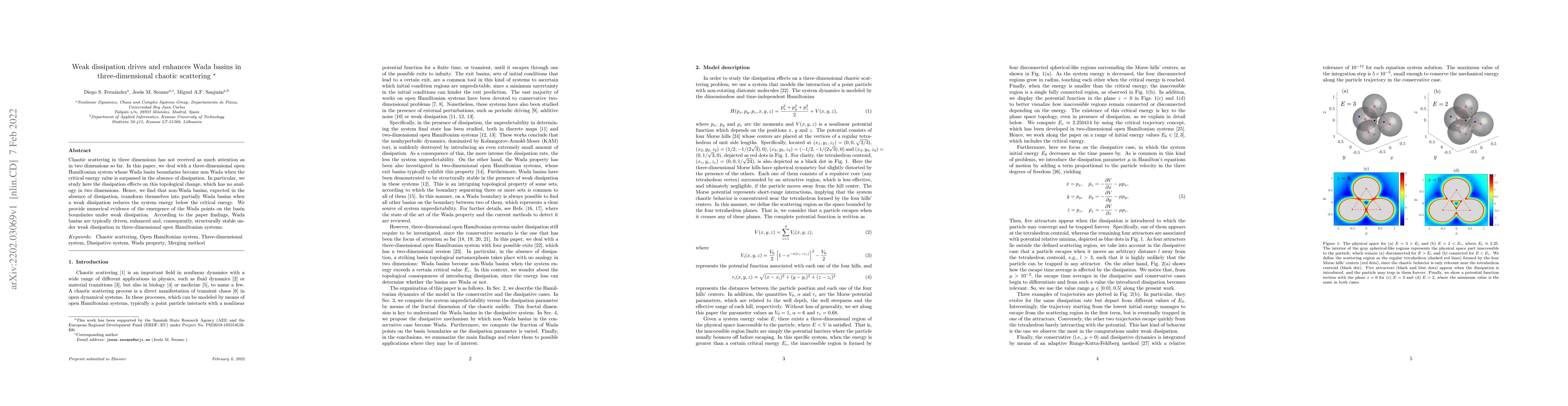 Thumbnail for Weak dissipation drives and enhances Wada basins in three-dimensional
  chaotic scattering