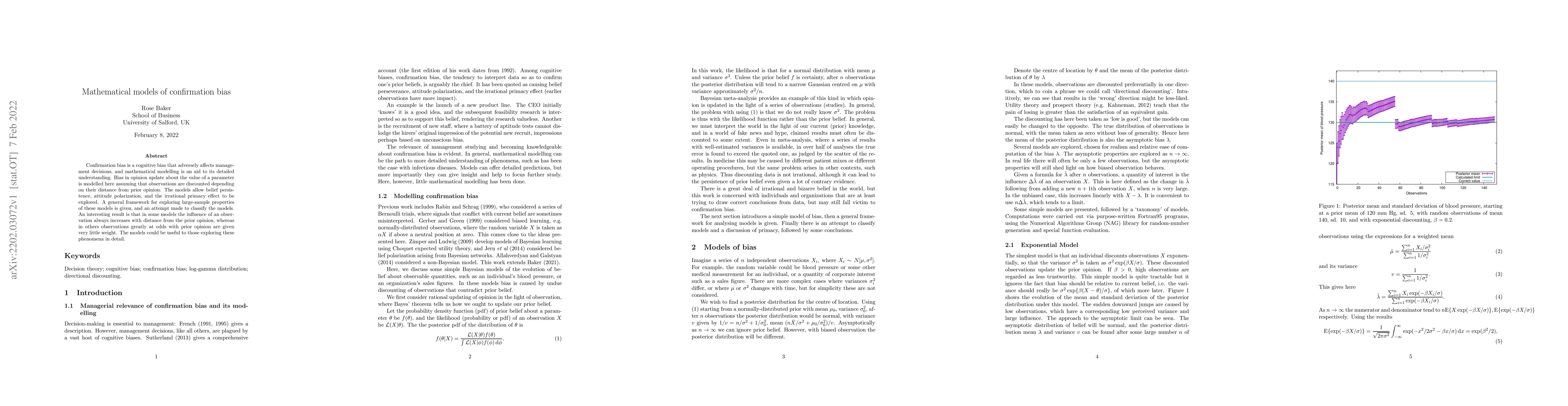 Thumbnail for Mathematical models of confirmation bias