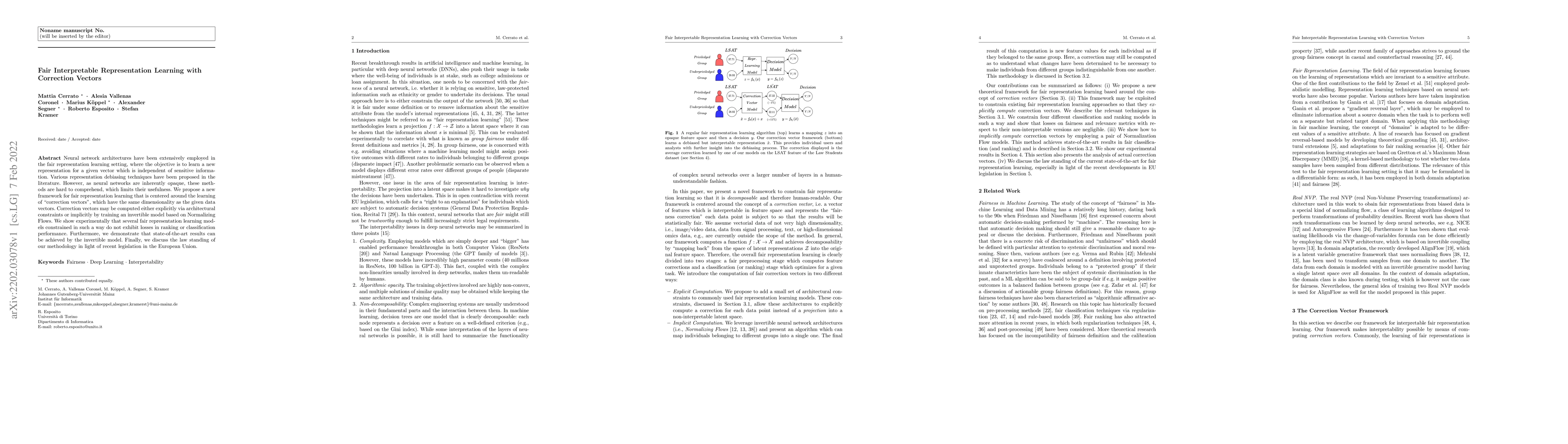 Thumbnail for Fair Interpretable Representation Learning with Correction Vectors