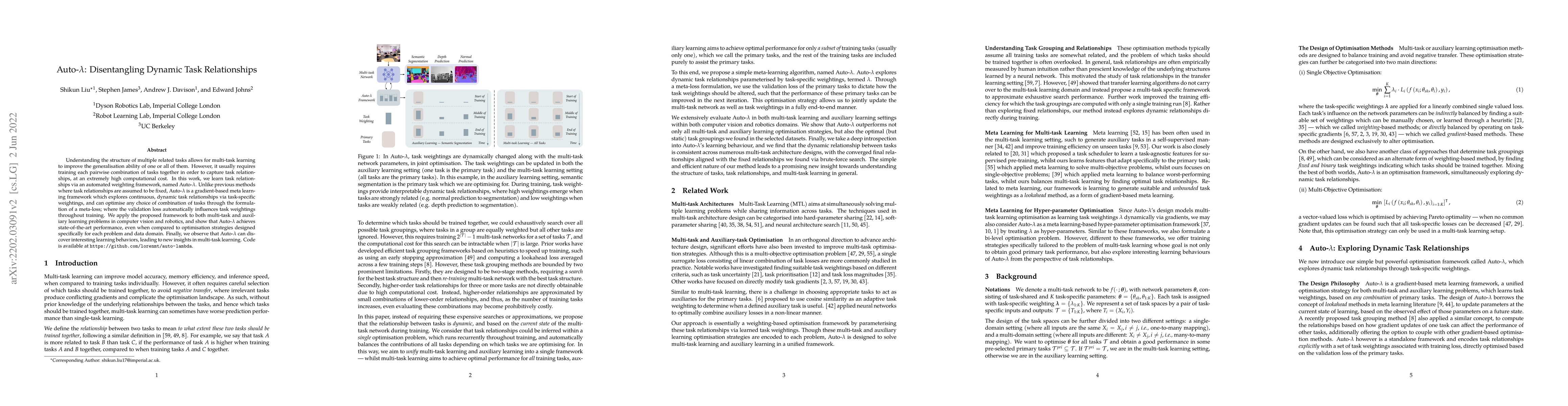 Thumbnail for Auto-Lambda: Disentangling Dynamic Task Relationships