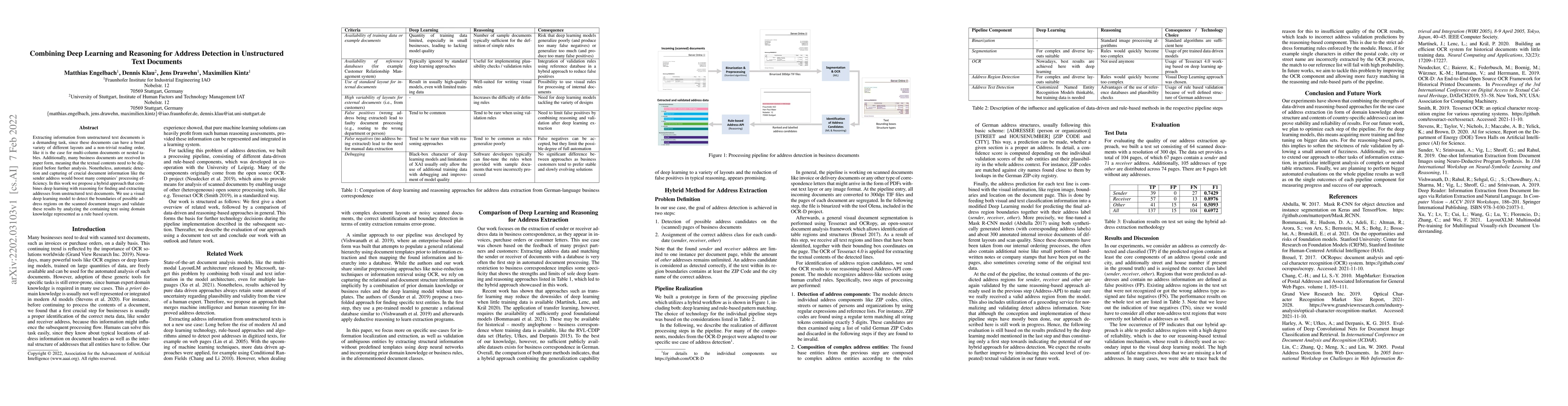 Thumbnail for Combining Deep Learning and Reasoning for Address Detection in
  Unstructured Text Documents