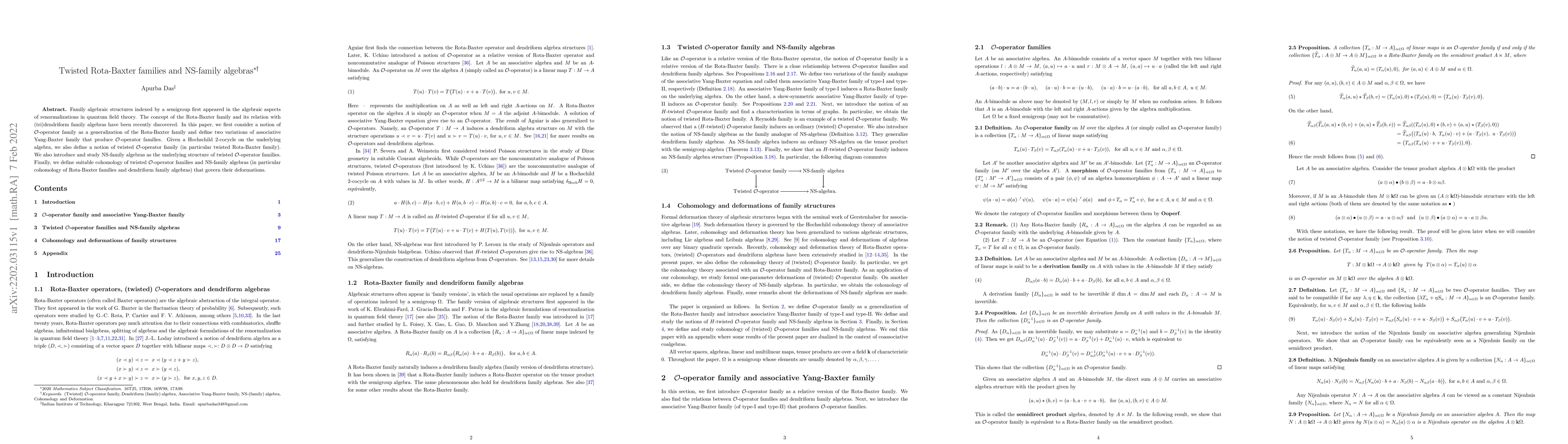 Thumbnail for Twisted Rota-Baxter families and NS-family algebras