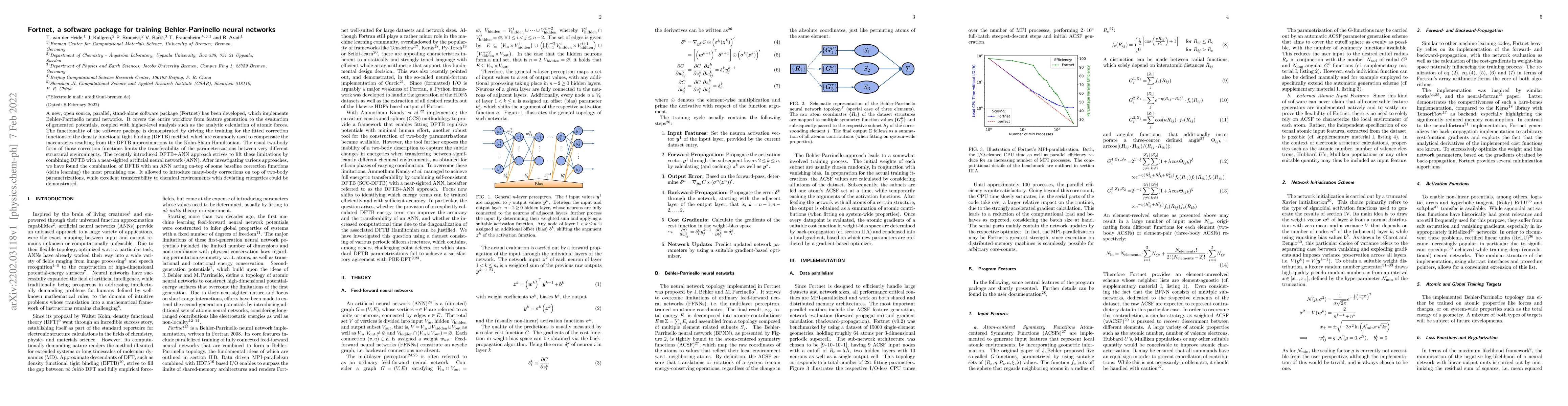 Thumbnail for Fortnet, a software package for training Behler-Parrinello neural
  networks