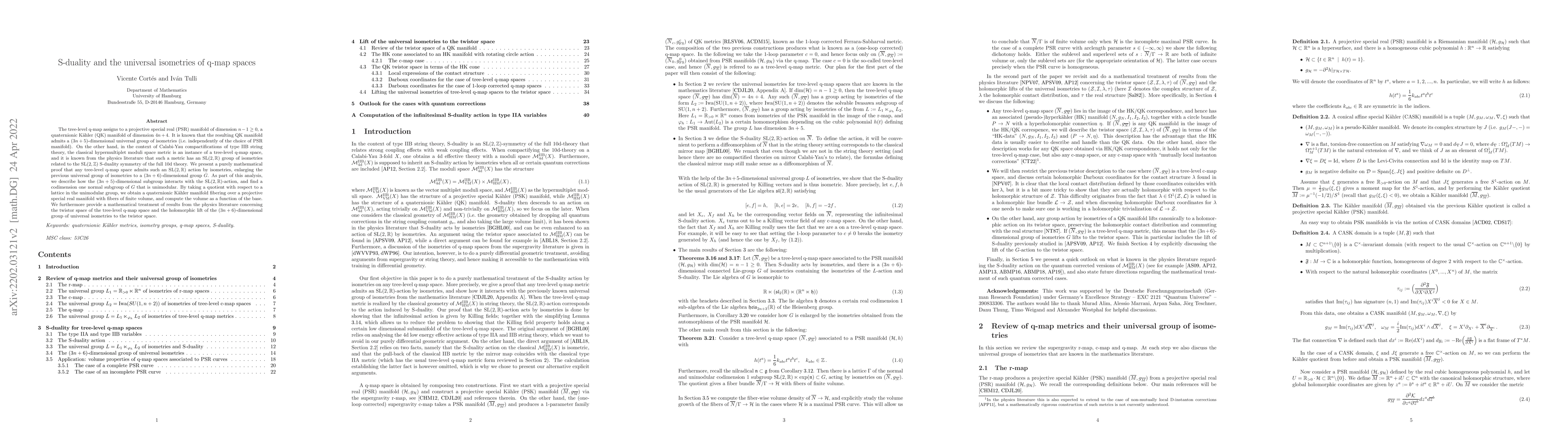 Thumbnail for S-duality and the universal isometries of q-map spaces