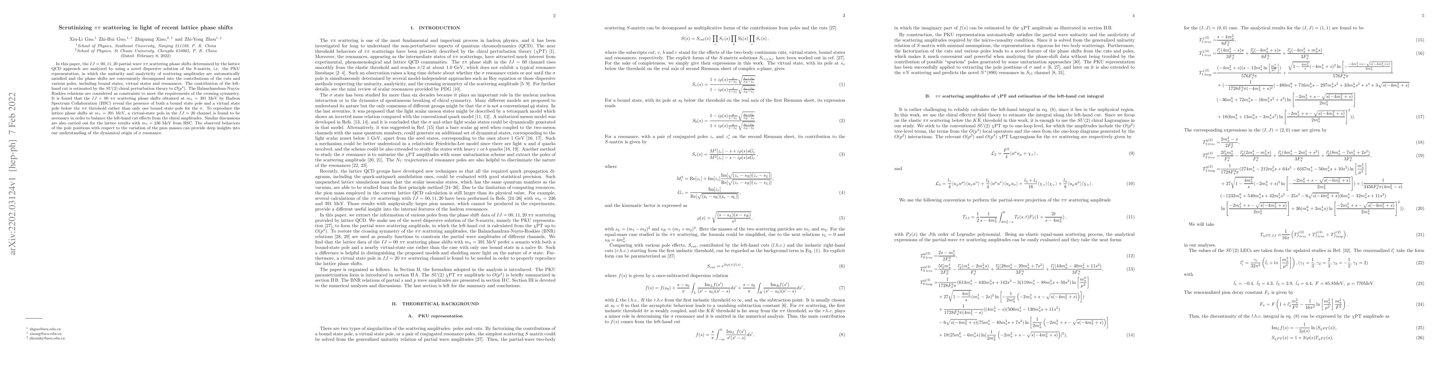 Thumbnail for Scrutinizing $\pi\pi$ scattering in light of recent lattice phase shifts