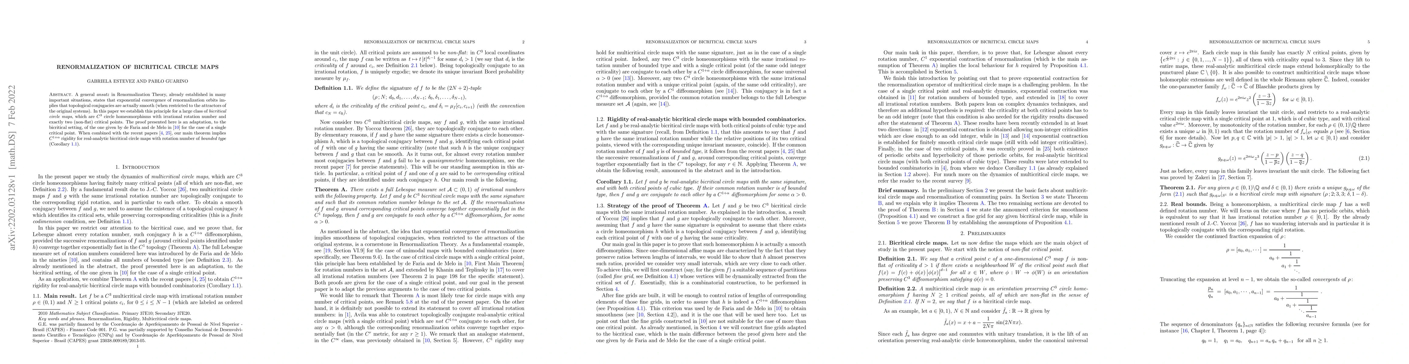 Thumbnail for Renormalization of bicritical circle maps