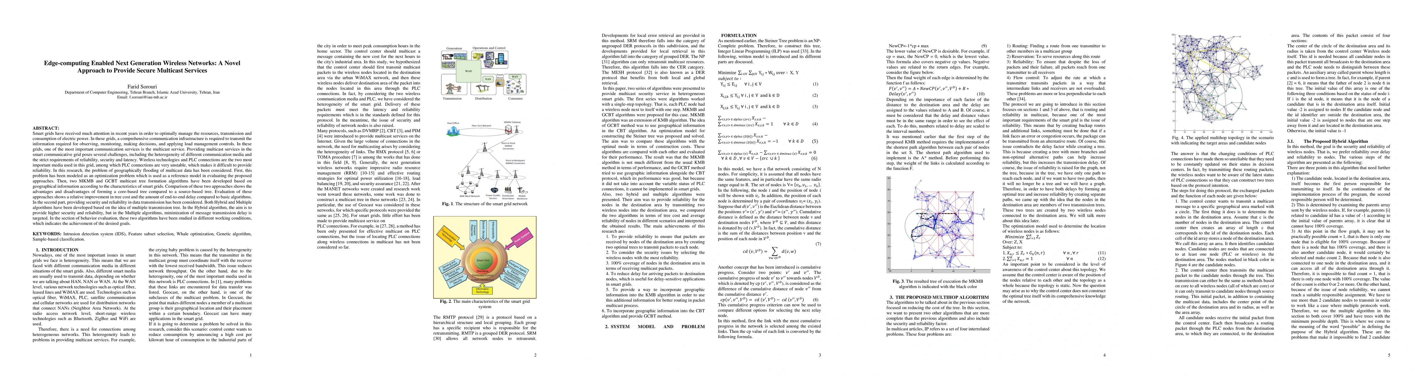 Thumbnail for Edge-computing Enabled Next Generation Wireless Networks: A Novel
  Approach to Provide Secure Multicast Services