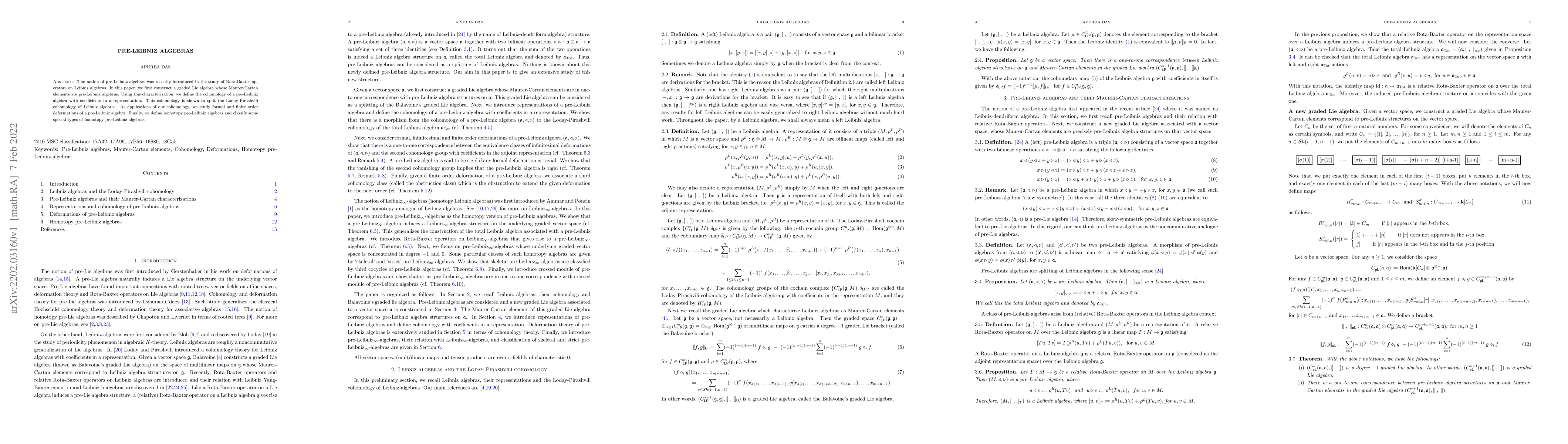 Thumbnail for Pre-Leibniz algebras