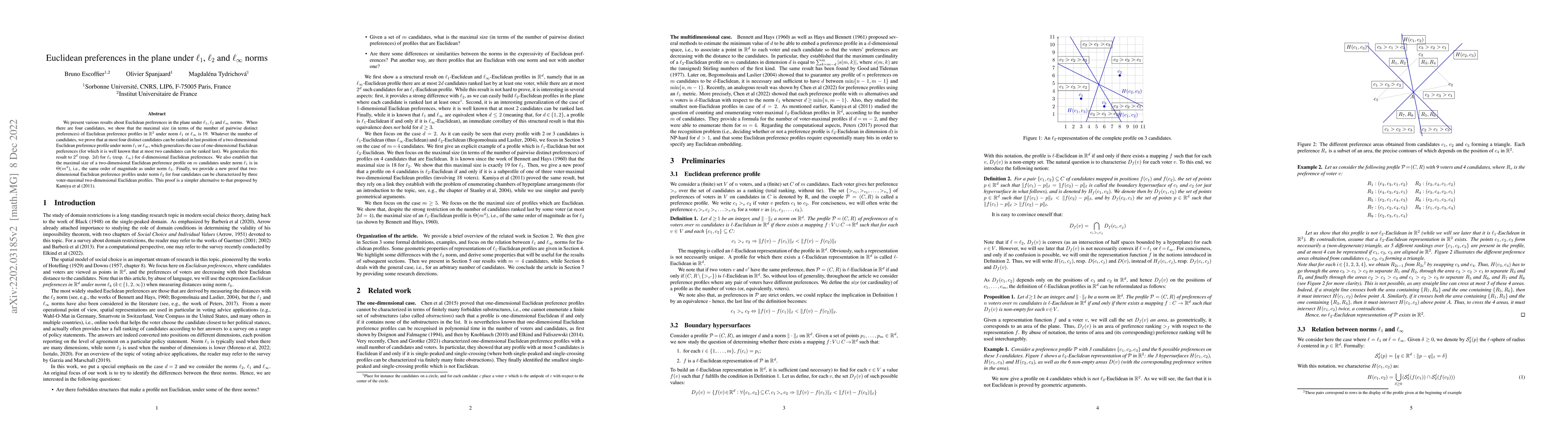 Thumbnail for Euclidean preferences in the plane under $\ell_1$, $\ell_2$ and
  $\ell_\infty$ norms