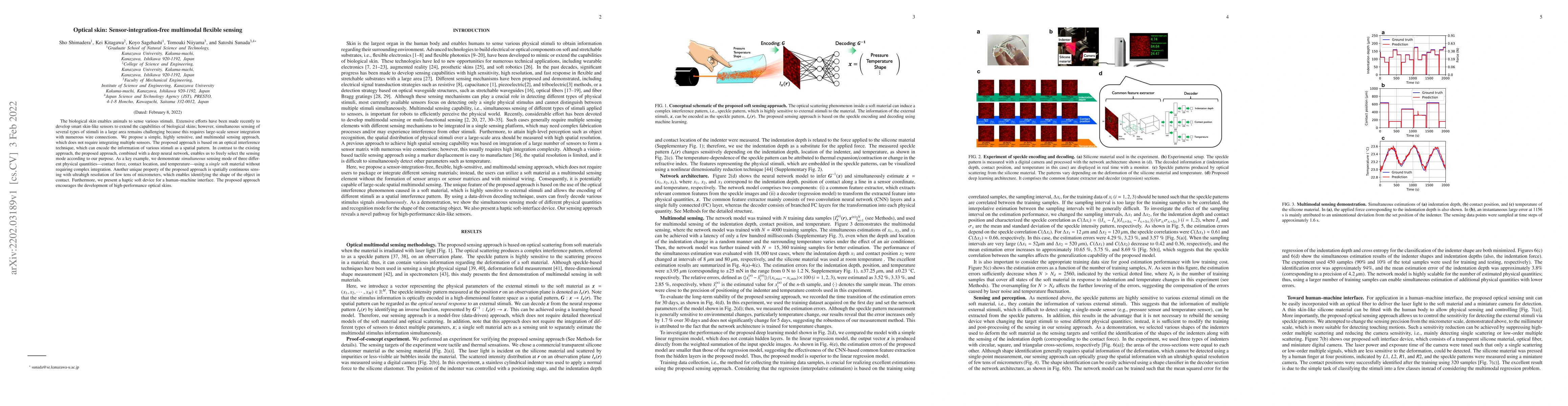 Thumbnail for Optical skin: Sensor-integration-free multimodal flexible sensing