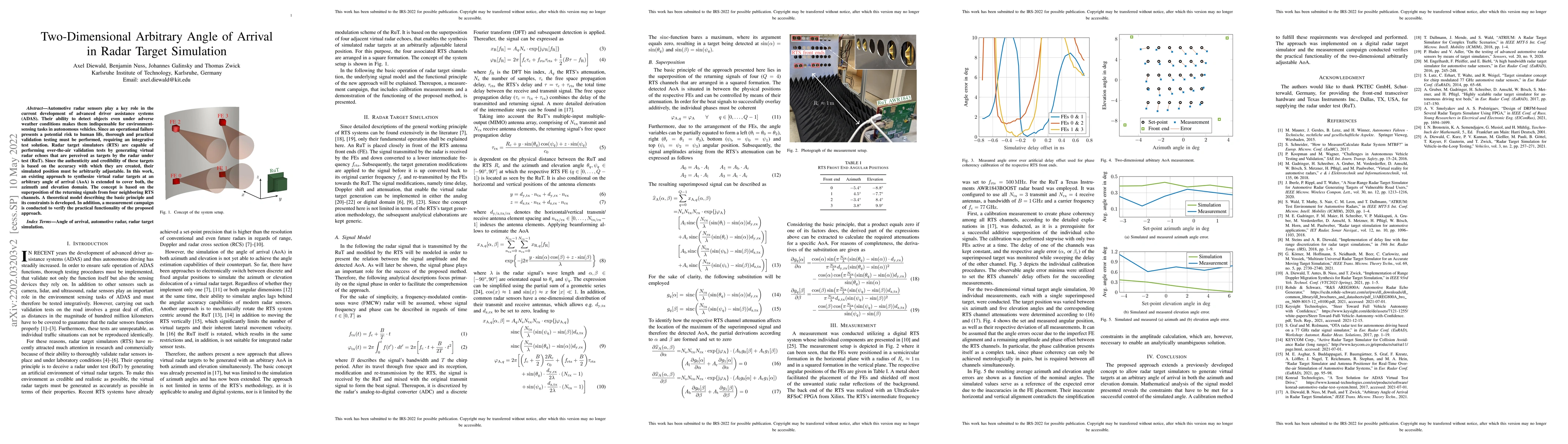 Thumbnail for Two-Dimensional Arbitrary Angle of Arrival in Radar Target Simulation