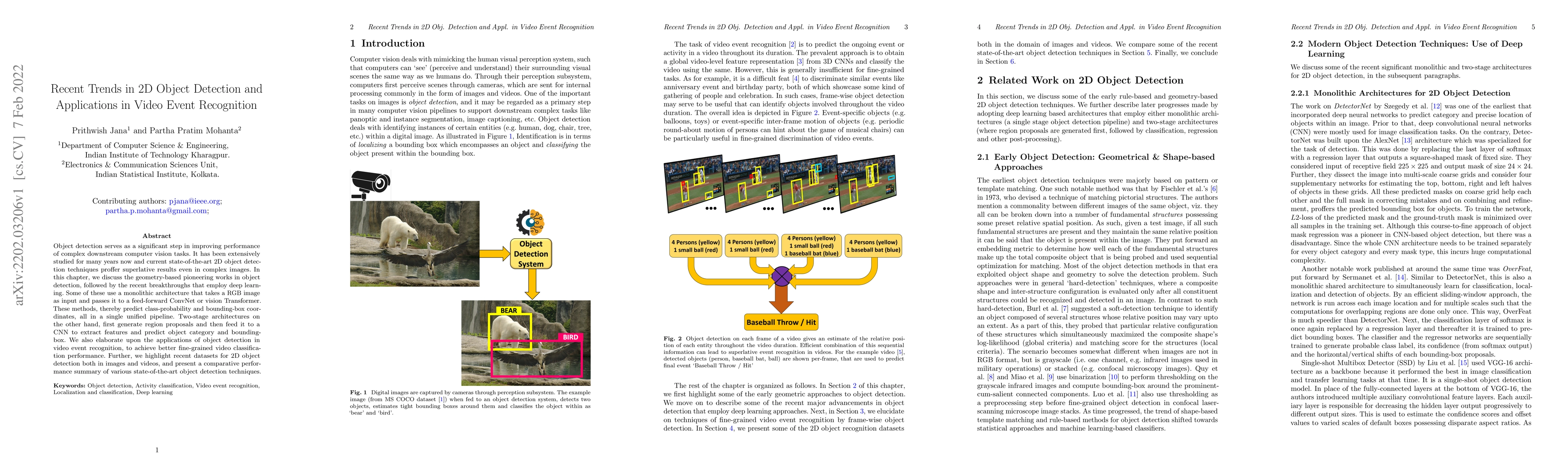 Thumbnail for Recent Trends in 2D Object Detection and Applications in Video Event
  Recognition