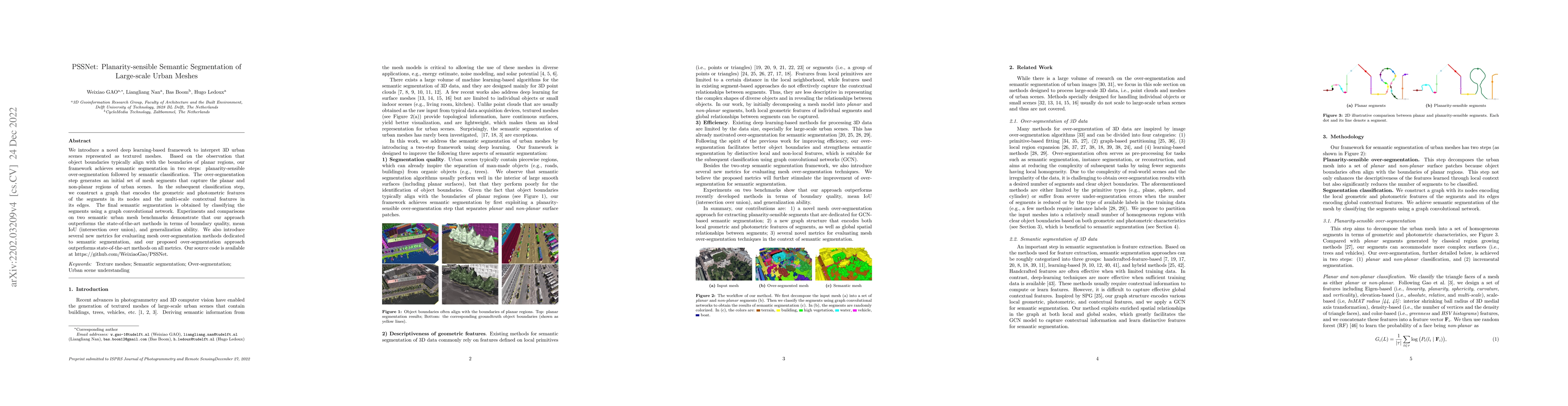 Thumbnail for PSSNet: Planarity-sensible Semantic Segmentation of Large-scale Urban
  Meshes