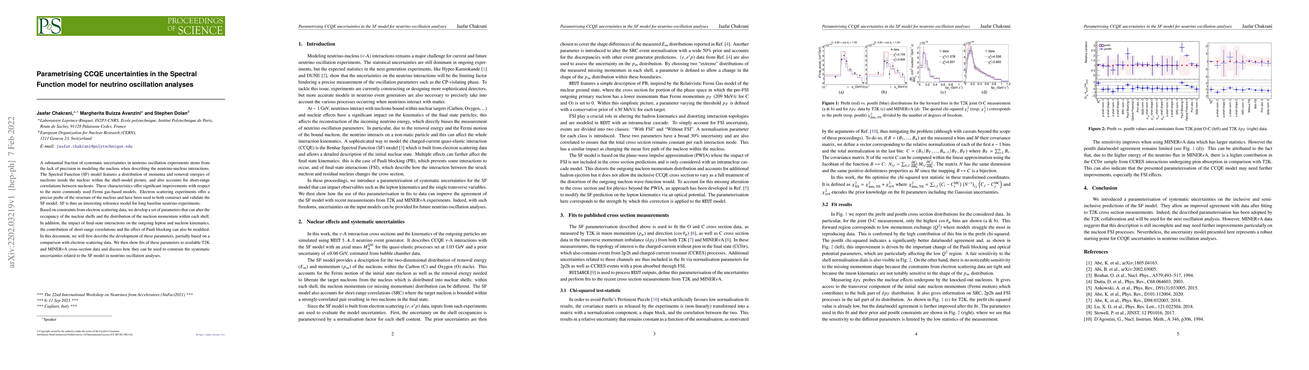Thumbnail for Parametrising CCQE uncertainties in the Spectral Function model for
  neutrino oscillation analyses