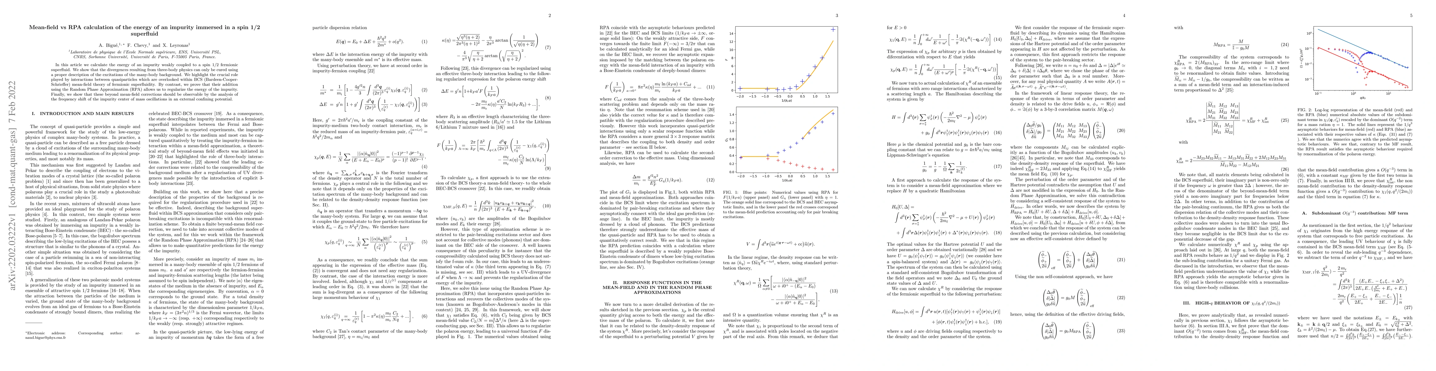 Thumbnail for Mean-field vs RPA calculation of the energy of an impurity immersed in a
  spin 1/2 superfluid
