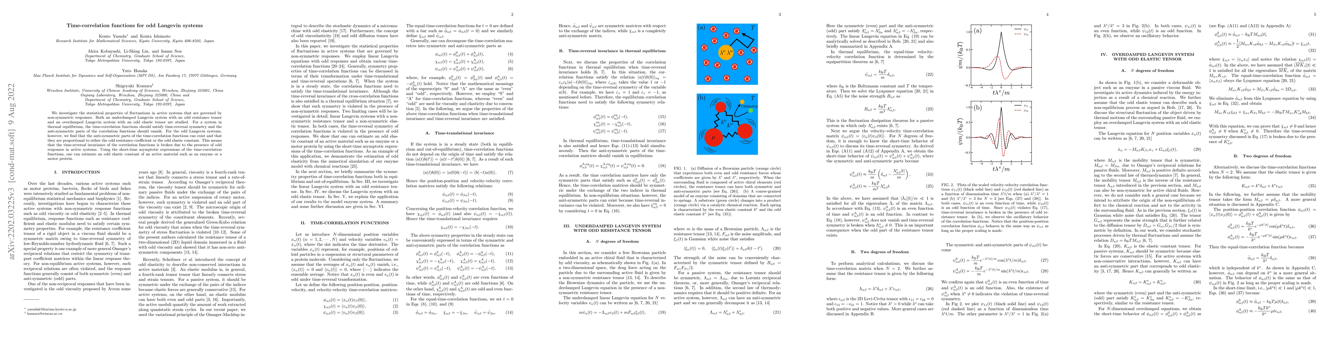Thumbnail for Time-correlation functions for odd Langevin systems