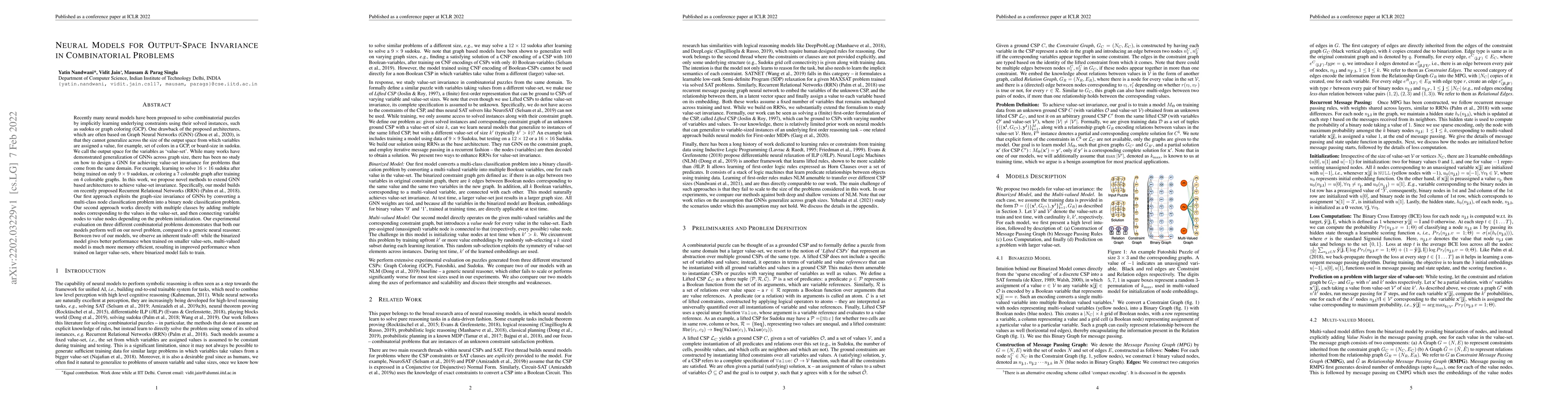 Thumbnail for Neural Models for Output-Space Invariance in Combinatorial Problems