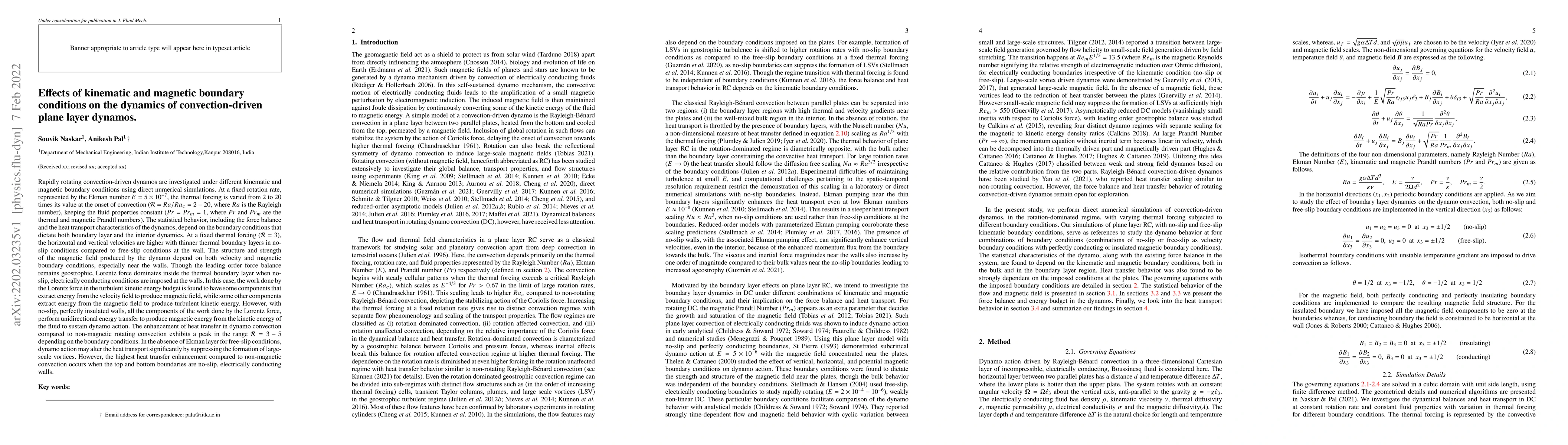 Thumbnail for Effects of kinematic and magnetic boundary conditions on the dynamics of
  convection-driven plane layer dynamos