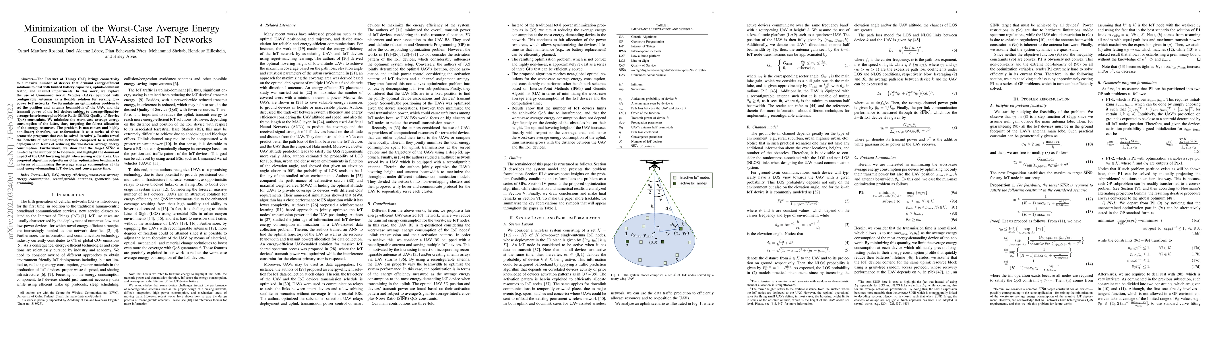 Thumbnail for Minimization of the Worst-Case Average Energy Consumption in
  UAV-Assisted IoT Networks