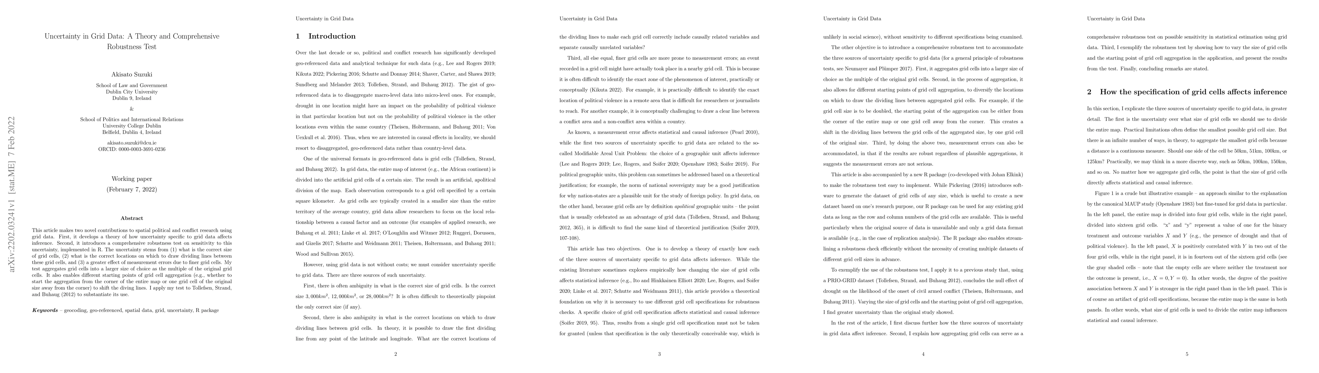 Thumbnail for Uncertainty in Grid Data: A Theory and Comprehensive Robustness Test