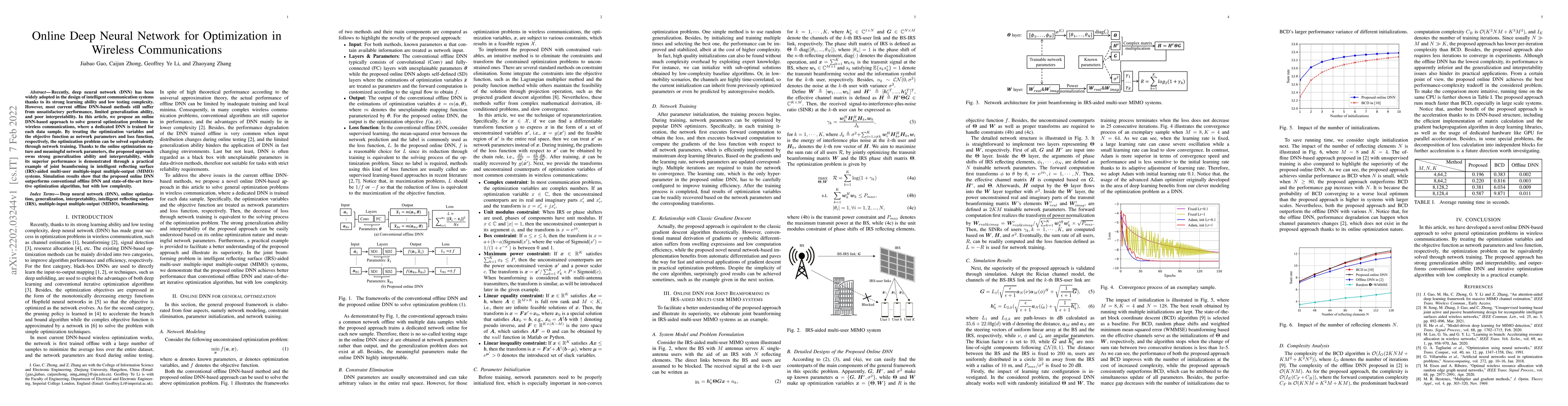 Thumbnail for Online Deep Neural Network for Optimization in Wireless Communications