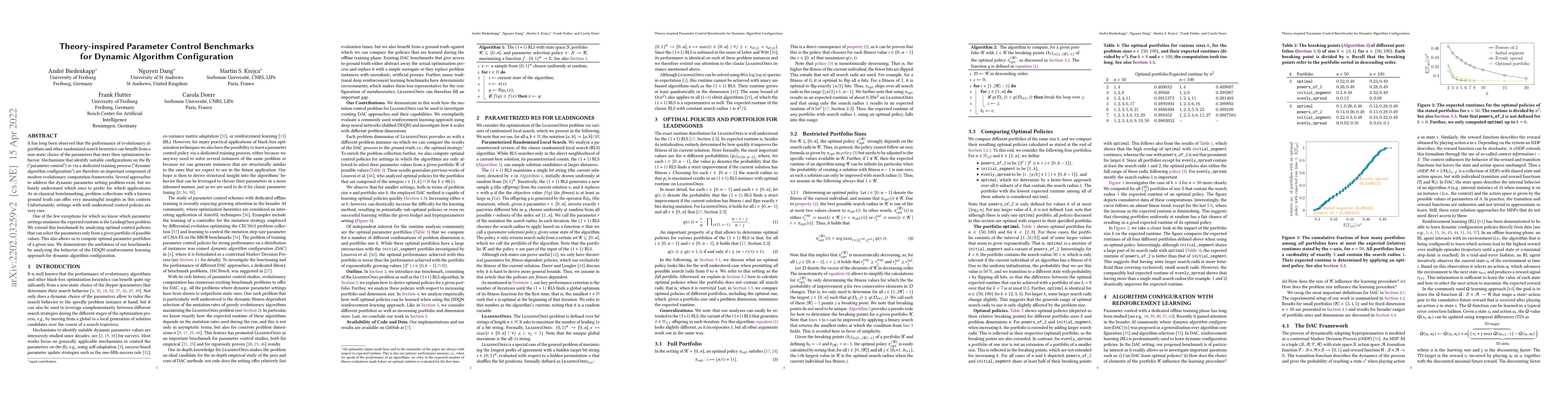 Thumbnail for Theory-inspired Parameter Control Benchmarks for Dynamic Algorithm
  Configuration