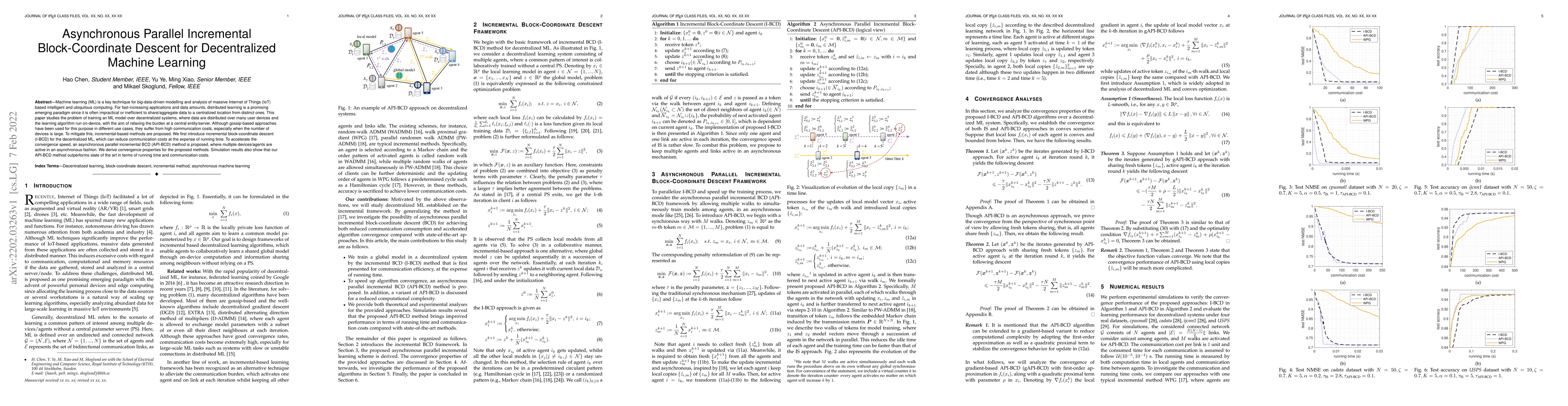 Thumbnail for Asynchronous Parallel Incremental Block-Coordinate Descent for
  Decentralized Machine Learning