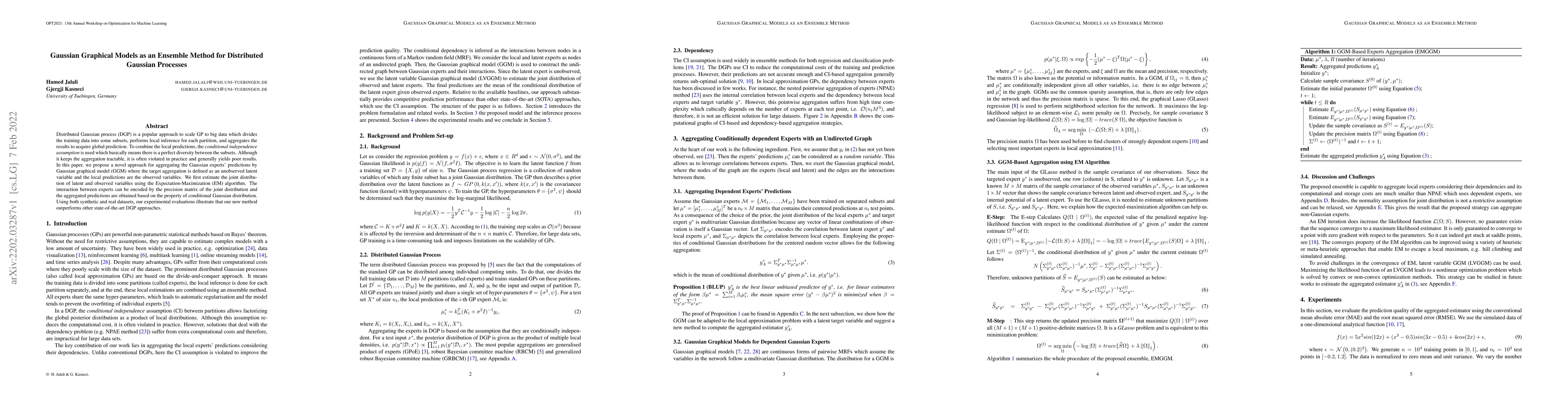 Thumbnail for Gaussian Graphical Models as an Ensemble Method for Distributed Gaussian
  Processes